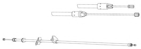 CEF FO02232 Cable, parking brake